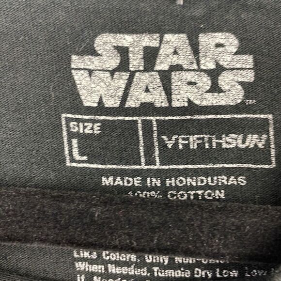 Fifth Sun Men's Star Wars Graphic Print Short Sleeve T-Shirt Black Large - Picture 3 of 5